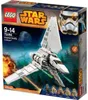 The box art for a Lego Star Wars Imperial Shuttle Tydirium set, showing the shuttle in flight with explosions and a planet in the background, along with minifigures and a Stormtrooper helmet. Podgląd zdjęcia produktu