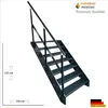 Schodisko Wangen – oceľové, 7 schodov, výška 133 cm, Náhľad obrázku produktu 3