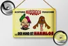 Blechschild Spruch 30x20cm Achtung bissiges Frauchen Hund Produktbild-Vorschau 2