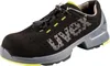 A single black safety shoe with gray and yellow accents, shown from a side-diagonal angle on a white background. Náhled obrázku produktu