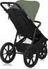 A rear view of a green and black jogging stroller against a white background. Náhled obrázku produktu