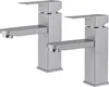 2pcs Wasserhahn Bad Badarmatur für Warm und Kaltwasser Produktbild-Vorschau 1