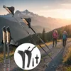 set di 2 bastoncini da passeggio in alluminio Nero Nordic Anteprima dell’immagine prodotto 1
