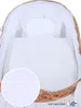 MY SWEET BABY Spädbarnssäng Naturfaser Weiß mit Holzrahmen Produktbild-Vorschau 3