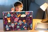 MuchoWow® Laptop Aufkleber Sticker Cover Muster - Eule - Produktbild-Vorschau 3