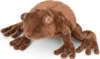A brown plush frog toy is shown from a slightly elevated front-side angle against a white background. Podgląd zdjęcia produktu