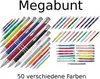 MEGABUNT 50 Metall-Kugelschreiber mit 50 verschiedene Produktbild-Vorschau 1