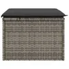 vidaXL Tabouret de jardin avec coussin Gris 55x55x37 cm Voir les images du produit 5