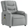 A light gray fabric massage chair is shown from a front-left angle against a white background. Anteprima dell’immagine prodotto