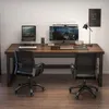 A modern home office setup with two computer workstations. Produktbild-Vorschau
