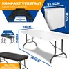 KESSER® Buffettisch Tisch klappbar Kunststoff 183x76 cm Produktbild-Vorschau 2