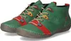 A pair of green leather boots with colorful accents and laces. Anteprima dell’immagine prodotto