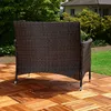 Panca da giardino Mucola panca in polyrattan nero/marrone Anteprima dell’immagine prodotto 5