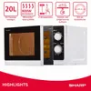 Sharp R200INW Solo-Mikrowelle/ 20 L/ 800 W/ 5 Produktbild-Vorschau 3