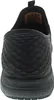 The back view of a black Skechers slip-on shoe. Voir les images du produit