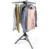 A drying rack with clothes hanging on it, shown against a white background. Voir les images du produit