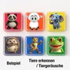 Wiederaufladbare quadratische Sprechtasten. Set mit 6 Produktbild-Vorschau 6