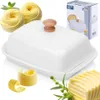 Beurrier en céramique blanc Voir les images du produit 8