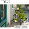 Etagère pour plantes angle 3 niveaux - noir Voir les images du produit 3