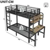 Flieks Etagenbett 90x200cm mit Schreibtisch und Ablagen, Produktbild-Vorschau 5