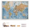 Hochwertige Canvas Weltkarte mit Kork-Pinnwand - 120x80 cm Produktbild-Vorschau 1