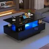 A modern living room with a coffee table featuring LED lighting. Podgląd zdjęcia produktu