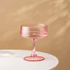 HOMLA Kieliszek DOLORE różowy ryflowany 230 ml Podgląd zdjęcia produktu 2