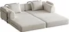 2-teiliges Chenille-Schlafsofa 2-in-1 – mit Staufach in der Produktbild-Vorschau 8