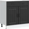 vidaXL Base da cucina Lucca nero in legno Anteprima dell’immagine prodotto 1