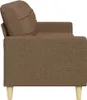 vidaXL 3-Sitzer-Sofa Braun 210 cm Stoff Produktbild-Vorschau 5
