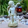 Grabengel mit Laterne 38cm Grablicht Grab-Schmuck Grablampe Produktbild-Vorschau 2