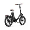 A black electric folding bicycle is shown against a white background. Produktbild-Vorschau