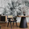Muralo Selbstklebende Fototapete BLUMEN Beton Optik Vintage Produktbild-Vorschau 6