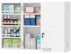 HOMCOM Uzamykatelná lékárnička, dvoudveřová, s 11 Náhled obrázku produktu 1