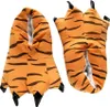 A pair of tiger paw slippers shown from two different angles against a white background. Náhled obrázku produktu