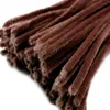 Pfeifenreiniger 20er Chenille-Draht 6mm, Länge 30cm, braun Produktbild-Vorschau