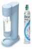 A light blue water carbonator with a CO2 cylinder next to it. Podgląd zdjęcia produktu