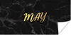 MuchoWow® Poster Zitat - Kalender - Mai - Gold 40x20 cm - Produktbild-Vorschau 1