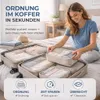 8er Set Kofferorganizer beige mit Kosmetiktasche und Produktbild-Vorschau 2