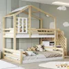MODFU Etagenbett Kinderbett 90x200cm&140x200cm mit Fenster, Produktbild-Vorschau 1