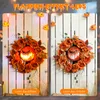 Outsunny Halloween-decoratie: Hangende pompoenkrans met Productafbeelding-voorbeeld 4