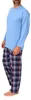 Herren Schlafanzug lang, Pyjama mit Flanell-Hose in Produktbild-Vorschau 3