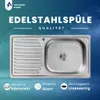 VBChome Edelstahlspüle 75 x 40 x 14 cm Edelstahl Glatt Produktbild-Vorschau 3