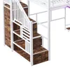 Hochbett mit Schreibtisch und LED-Beleuchtung, 140x200cm, Produktbild-Vorschau 13