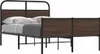 vidaXL Cadre de lit sans matelas 140x200 cm brun imitation Voir les images du produit 2