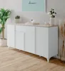 Sideboard "Visby" in weiß und Sandstein, Kommode 177 x 92 Produktbild-Vorschau 8