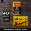 LANOLU Blechschild 40 Schild Geburtstag - 40er Schild Produktbild-Vorschau 6