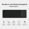 vidaXL Küchenrückwand Schwarz 120 x 40 cm Gehärtetes Glas Produktbild-Vorschau 4