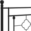 Bettgestell mit Kopfteil Metall Schwarz 75x190 cm Produktbild-Vorschau 8