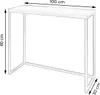 Furneo | Konsolentisch - 100 cm - Weiß matt / Chrom matt - Produktbild-Vorschau 6